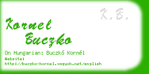 kornel buczko business card